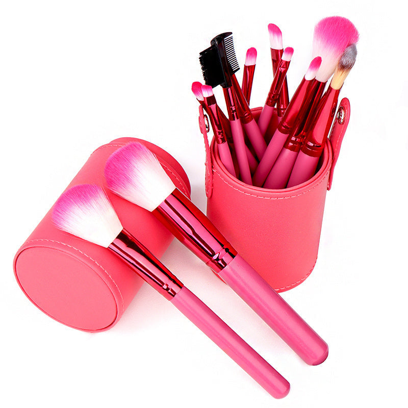 HKM-902867 Beginner's Beauty Tool Set in Multiple Colors - Red, Black, Green, Purple with Artificial Fiber Bristles