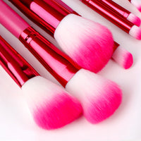 HKM-902867 Beginner's Beauty Tool Set in Multiple Colors - Red, Black, Green, Purple with Artificial Fiber Bristles