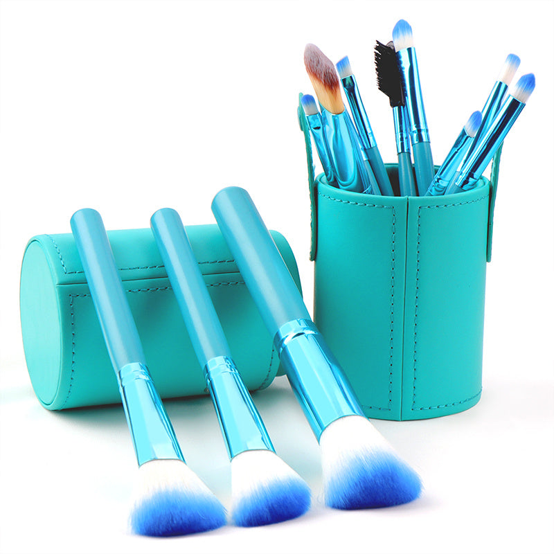 HKM-902867 Beginner's Beauty Tool Set in Multiple Colors - Red, Black, Green, Purple with Artificial Fiber Bristles