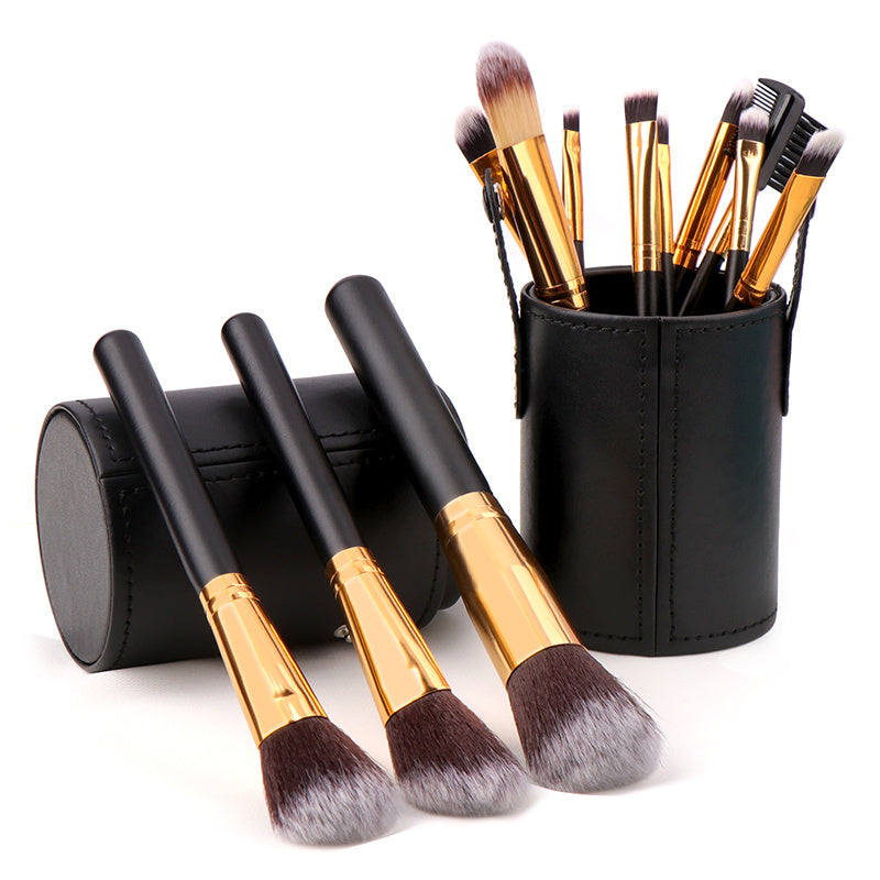 HKM-902867 Beginner's Beauty Tool Set in Multiple Colors - Red, Black, Green, Purple with Artificial Fiber Bristles