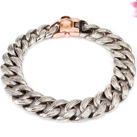 HKM-645651 Stainless Steel Leaf Shape Dog Collar - Durable and Scalable with Multiple Size Options in Gold, Steel, and Rose Gold