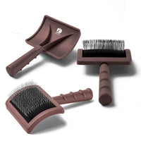HKM-772627 Knot Comb for Dogs with Hard Stainless Steel Needles - Available in Pink, Red, Black, and Brown