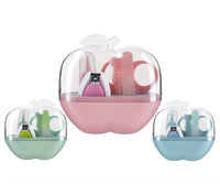 HKM-960915 Baby Nail Care Set - 5-Piece Grooming Kit in Pink, Green, or Blue, Compact Design, Stainless Steel and ABS Materials