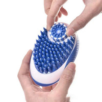 HKM-623443 Silicone Bath Brush and Massage Comb for Dogs and Cats with Liquid Storage Feature