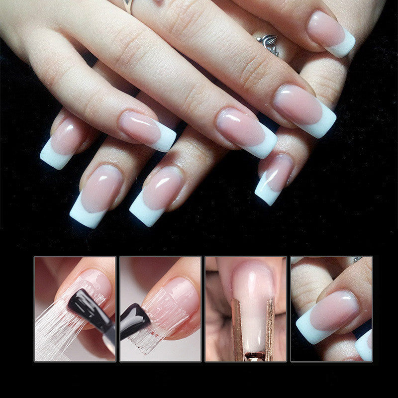 HKM-384595 Glass Fiber Nail Extension Fiber – Solid Texture, Lasts Up to 3 Years, Suitable for All Skin Types