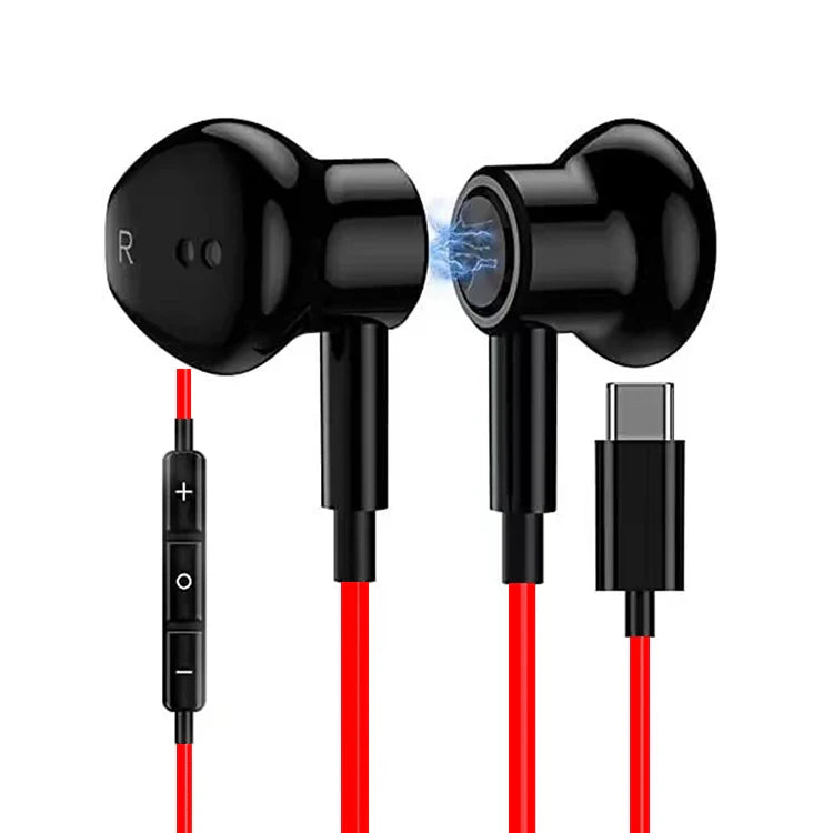 KTX-141075 USB-C Wired Earbuds with Mic for iPhone 15 and Google Devices