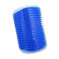 HKM-112659 Cat Self-Grooming Brush with Attracting Cat Mint - Durable Plastic and Easy to Clean, Blue/Gray