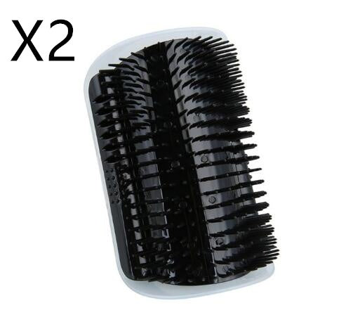 HKM-112659 Cat Self-Grooming Brush with Attracting Cat Mint - Durable Plastic and Easy to Clean, Blue/Gray