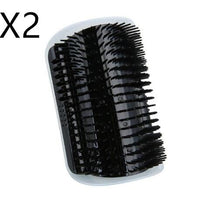 HKM-112659 Cat Self-Grooming Brush with Attracting Cat Mint - Durable Plastic and Easy to Clean, Blue/Gray
