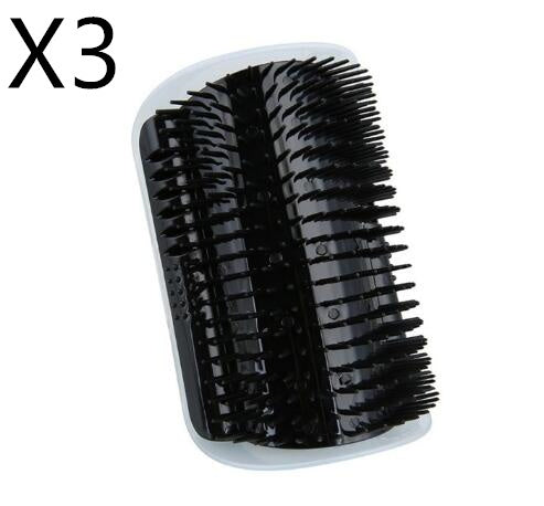HKM-112659 Cat Self-Grooming Brush with Attracting Cat Mint - Durable Plastic and Easy to Clean, Blue/Gray