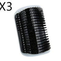 HKM-112659 Cat Self-Grooming Brush with Attracting Cat Mint - Durable Plastic and Easy to Clean, Blue/Gray