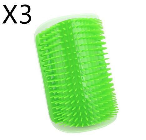HKM-112659 Cat Self-Grooming Brush with Attracting Cat Mint - Durable Plastic and Easy to Clean, Blue/Gray