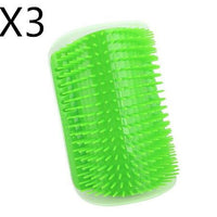HKM-112659 Cat Self-Grooming Brush with Attracting Cat Mint - Durable Plastic and Easy to Clean, Blue/Gray