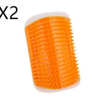 HKM-112659 Cat Self-Grooming Brush with Attracting Cat Mint - Durable Plastic and Easy to Clean, Blue/Gray