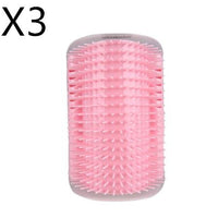 HKM-112659 Cat Self-Grooming Brush with Attracting Cat Mint - Durable Plastic and Easy to Clean, Blue/Gray