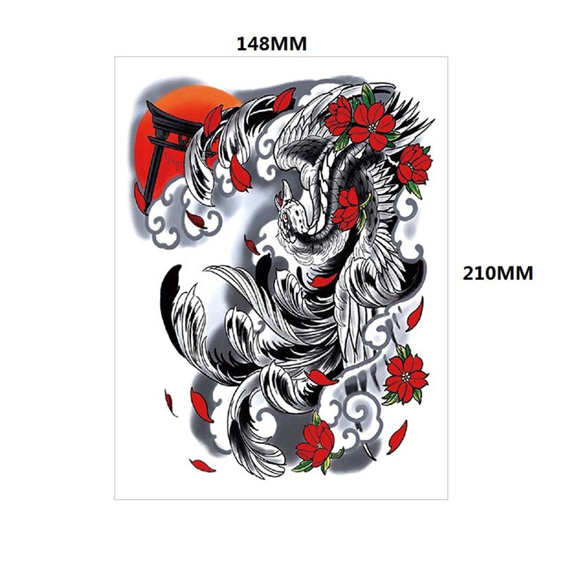HKM-514515 Tattoo Decals for Men - 6 Piece Set, Fit All Skin Types, 148x210mm