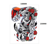 HKM-514515 Tattoo Decals for Men - 6 Piece Set, Fit All Skin Types, 148x210mm