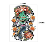 HKM-514515 Tattoo Decals for Men - 6 Piece Set, Fit All Skin Types, 148x210mm