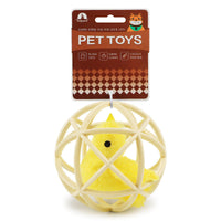 HKM-162835 Durable Plastic Sepak Takraw Balls for Playful Cats - Available in Yellow Chicken and Gray Mouse
