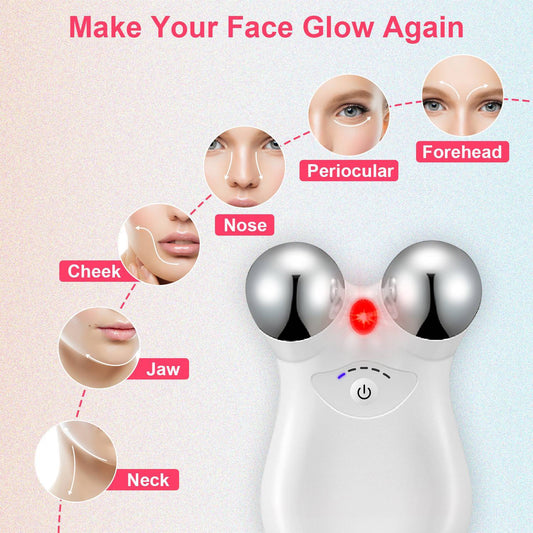 HKM-728019 Rechargeable Micro-current Facial Massager with Adjustable Gears for Skin Tightening and Wrinkle Reduction
