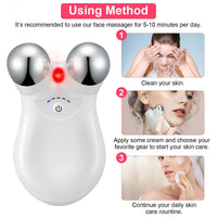 HKM-728019 Rechargeable Micro-current Facial Massager with Adjustable Gears for Skin Tightening and Wrinkle Reduction