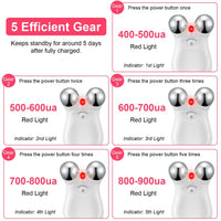 HKM-728019 Rechargeable Micro-current Facial Massager with Adjustable Gears for Skin Tightening and Wrinkle Reduction