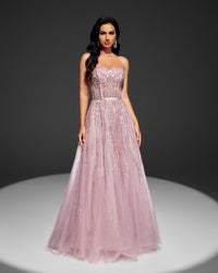 HKM-497619 Elegant Pink Evening Dress for Women - Style EZ25097