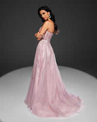 HKM-497619 Elegant Pink Evening Dress for Women - Style EZ25097
