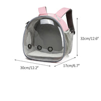 HKM-560979 Transparent Pet Backpack Carrier for Small Animals - Ideal for Hamsters, Guinea Pigs, Rabbit, and Ferrets