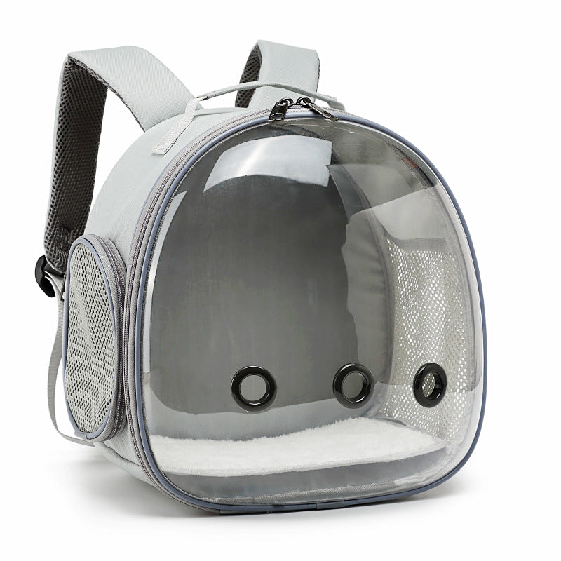 HKM-560979 Transparent Pet Backpack Carrier for Small Animals - Ideal for Hamsters, Guinea Pigs, Rabbit, and Ferrets