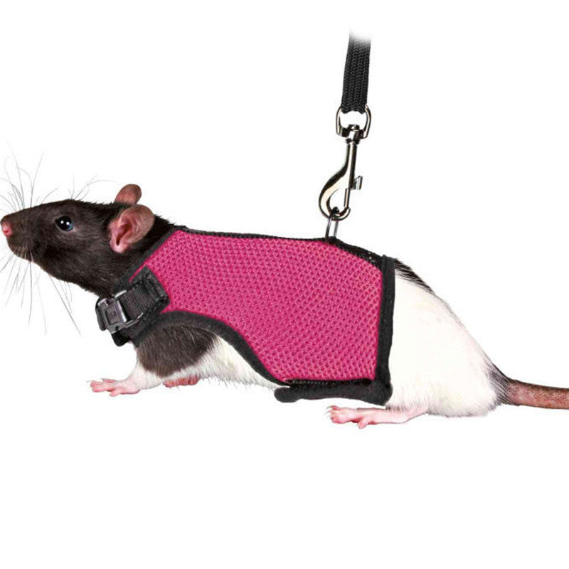 HKM-017619 Adjustable Nylon Bunny Leash with Soft Padding and Elastic Traction Belt