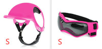 HKM-802579 Dog and Cat Motorcycle Safety Helmet in Black and Pink - Various Sizes Available
