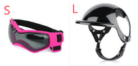 HKM-802579 Dog and Cat Motorcycle Safety Helmet in Black and Pink - Various Sizes Available