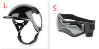 HKM-802579 Dog and Cat Motorcycle Safety Helmet in Black and Pink - Various Sizes Available