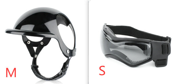 HKM-802579 Dog and Cat Motorcycle Safety Helmet in Black and Pink - Various Sizes Available