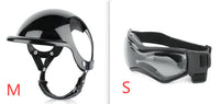 HKM-802579 Dog and Cat Motorcycle Safety Helmet in Black and Pink - Various Sizes Available