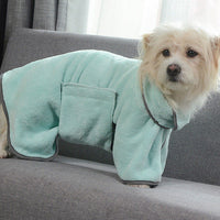 HKM-891027 Quick-Drying Microfiber Dog Bathrobe & Towel for Pets - Absorbent, Cozy, and Machine Washable