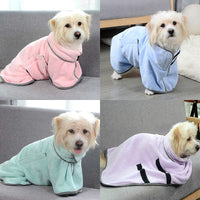 HKM-891027 Quick-Drying Microfiber Dog Bathrobe & Towel for Pets - Absorbent, Cozy, and Machine Washable