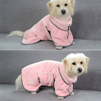 HKM-891027 Quick-Drying Microfiber Dog Bathrobe & Towel for Pets - Absorbent, Cozy, and Machine Washable