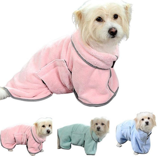 JMT-035786 Quick-Drying Microfiber Dog Bathrobe & Towel for Pets - Absorbent, Cozy, and Machine Washable