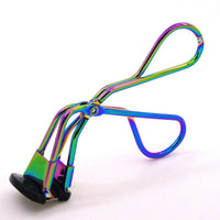 HKM-725715 16mm Partial Eyelash Curler with Silicone Gasket - Carbon Steel Wire Plating, Available in Silver, Black, Titanium, Rose Gold