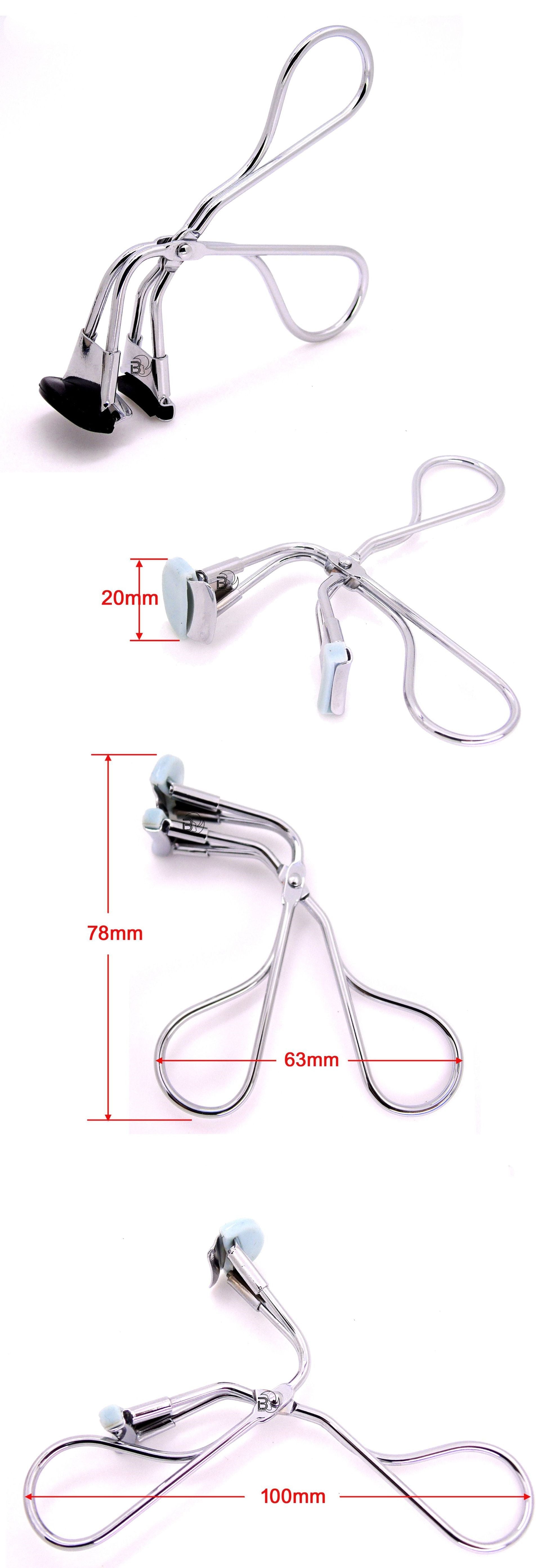 HKM-725715 16mm Partial Eyelash Curler with Silicone Gasket - Carbon Steel Wire Plating, Available in Silver, Black, Titanium, Rose Gold