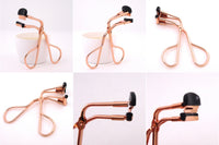 HKM-725715 16mm Partial Eyelash Curler with Silicone Gasket - Carbon Steel Wire Plating, Available in Silver, Black, Titanium, Rose Gold