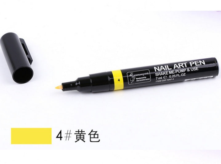 HKM-707667 Nail Painting Pen - 7ml with 16 Color Options, Easy Apply for Creative Nail Art