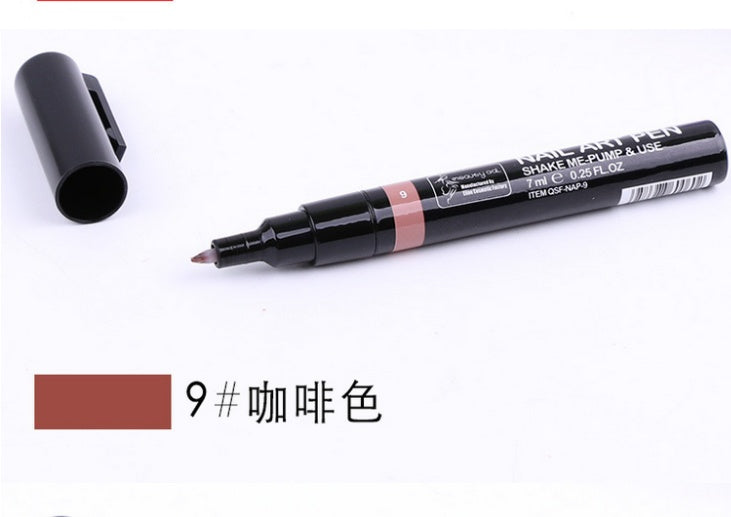 HKM-707667 Nail Painting Pen - 7ml with 16 Color Options, Easy Apply for Creative Nail Art