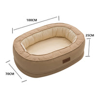 HKM-873171 Waterproof Orthopedic Dog Kennel for All Seasons, Removable & Washable, Available in Khaki (M, L, XL)