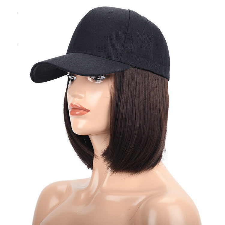 KTX-829779 Integrated Wig Hat with Bob Design for All Skin Tones and Face Shapes