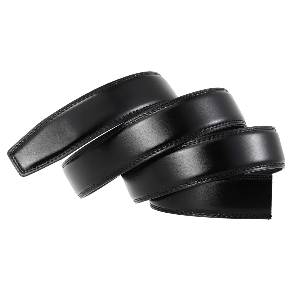 HKM-852627 Men's Automatic Buckle Cowhide Leather Belt - Stylish and Durable Accessory