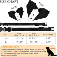 HKM-504211 Formal Dog Tuxedo Suit with Adjustable Bow Tie and Bandana for Weddings and Special Occasions