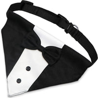 HKM-504211 Formal Dog Tuxedo Suit with Adjustable Bow Tie and Bandana for Weddings and Special Occasions
